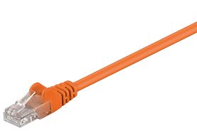 Kabel LAN Patchcord CAT 5E 0,25m pomarańczowy