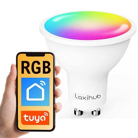Inteligentna żarówka RGB WiFi GU10 Tuya Laxihub