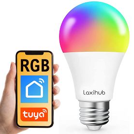 Inteligentna żarówka RGB WiFi E27 Tuya Laxihub