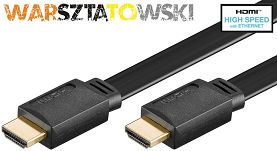 Kabel HDMI Goobay High Speed Płaski - 3m