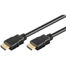Kabel HDMI Goobay 1.4 Gold Black 0,5m