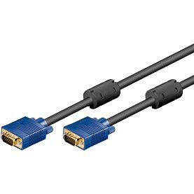Kabel VGA Goobay M/M Gold niebieski - 5m